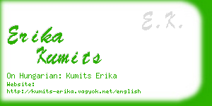 erika kumits business card